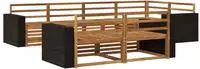 vidaXL Outdoor-Sofagarnitur 7 pcs Natur
