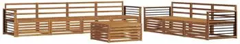 vidaXL Outdoor-Sofagarnitur 8-tlg., Akazien-Massivholz, natur (3373149)