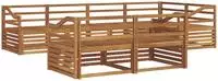 vidaXL Outdoor-Sofagarnitur 7 pcs Natur Massivholz Akazie