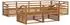 vidaXL Outdoor-Sofagarnitur 7-tlg., Akazien-Massivholz, natur (3373634)