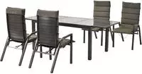 MERXX Garten-Essgruppe ""Siros"" Set, 9 Stk. tlg. R&uuml;ckenlehne verstellbar durch