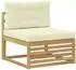 vidaXL Garten-Sofagarnitur 3-tlg., Akazienholz, weiß/creme (3389960)