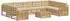 vidaXL Gartenlounge-Set 10-tlg., Massivholz Akazie, weiß/beige