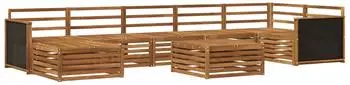 vidaXL Outdoor-Sofagarnitur 8-tlg., natur (3383642)