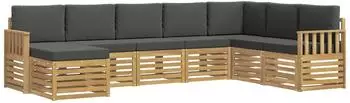 vidaXL Outdoor-Sofagarnitur 8-tlg., weiß und anthrazit (3392307)