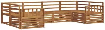 vidaXL Garten-Sofagarnitur 6-tlg. Akazienholz, natur