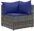 vidaXL Garten-Sofagarnitur 11-tlg. mit Kissen, grau, Poly Rattan (3308343)
