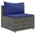 vidaXL Garten-Sofagarnitur 11-tlg. mit Kissen, grau, Poly Rattan (3308343)