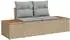 vidaXL Garten-Sofa-Set mit Kissen, 9-teilig, Poly Rattan, beige (3348151)