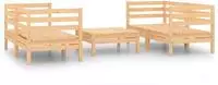 vidaXL 5-tlg. Garten-Lounge-Set Kiefer Massivholz