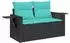 vidaXL Garten-Sofagarnitur 8-tlg. mit Kissen, Poly Rattan, schwarz (3326518)