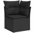 vidaXL Garten-Sofagarnitur 6-tlg. mit Kissen, schwarz, Poly Rattan (3226818)