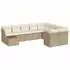 vidaXL Garten-Sofagarnitur 10-tlg. mit Kissen, beige, Poly Rattan (3218188)