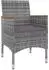 vidaXL Garten-Essgruppe 9-tlg. Poly Rattan und Glas mit Kissen (3099792)