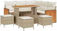 vidaXL Gartensofa-set 9 stk. 9-Sitzanzahl Beige und Creme