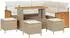 vidaXL Gartensofa-Set mit Kissen, 9-tlg., beige und creme (3363181)