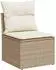 vidaXL Garten-Sofagarnitur 10-tlg. mit Kissen, Poly Rattan, beige (3225155)