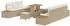 vidaXL Gartensofa-Set mit Kissen, 10-teilig, Poly Rattan/Akazie, beige (3363271)