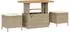 vidaXL Gartensofa-Set mit Kissen, 10-teilig, Poly Rattan/Akazie, beige (3363271)
