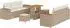 vidaXL Garten-Sofa-Set 9-teilig, Poly-Rattan, beige (3361961)