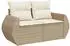 vidaXL Garten-Sofagarnitur 6-tlg. mit Kissen, Poly Rattan, beige (3225008)