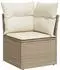 vidaXL Garten-Sofagarnitur 6-tlg. mit Kissen, Poly Rattan, beige (3225008)