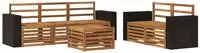 Outdoor-sofagarnitur 6 Stk. Natur Massivholz Akazie Vidaxl