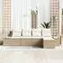 vidaXL Garten-Sofa-Set mit Kissen, 5-tlg., beige, Polyrattan (3348067)