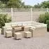 vidaXL Gartenlounge-Set 13-tlg. beige Poly-Rattan (3362051)