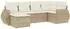 vidaXL Garten-Sofagarnitur 6-tlg. mit Kissen, beige, Poly Rattan (3221657)