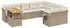 vidaXL Garten-Sofagarnitur 10-tlg. mit Kissen, Poly Rattan, beige (3271919)