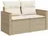vidaXL Garten-Sofagarnitur 5-tlg. mit Kissen, Poly Rattan, beige (3225918)