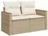 vidaXL Garten-Sofagarnitur 5-tlg. mit Kissen, Poly Rattan, beige (3225918)