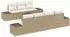 vidaXL Sofa-Set mit Kissen, 8-teilig, beige, Polyrattan