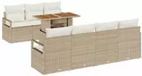 vidaXL Garten-Sofa-Set 8 stk. 7-Sitzanzahl Beige und Creme