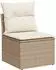 vidaXL Garten-Sofagarnitur 7-tlg. Poly Rattan beige mit Kissen (3327222)