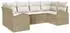 vidaXL Gartenlounge-Set 6-tlg. Poly Rattan beige (3346181)