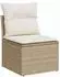 vidaXL Gartenlounge-Set 6-tlg. Poly Rattan beige (3346181)