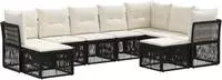 vidaXL Gartensofa-set 9 stk. Schwarz Poly-Rattan