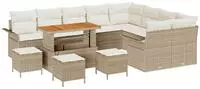 vidaXL Garten-Sofa-Set 13 stk. 12-Sitzanzahl Beige und Creme