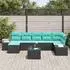 vidaXL Gartensofa-Set 8-tlg. schwarz Poly-Rattan (3347166)