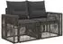 vidaXL Gartenlounge-Set 5-tlg. Poly-Rattan grau/dunkelgrau (3435080)