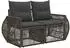vidaXL Gartenlounge-Set 6-tlg. grau/dunkelgrau Poly-Rattan (3435377)