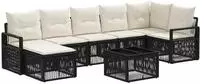 vidaXL Gartensofa-set 8 stk. Schwarz Poly-Rattan
