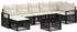 vidaXL Gartenlounge-Set 8-tlg. schwarz Poly-Rattan (3435787)