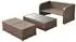vidaXL Garten-Lounge-Set 4-tlg. Poly Rattan braun (42480)