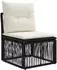 vidaXL Gartenlounge-Set 11-tlg. schwarz Poly-Rattan (3434968)