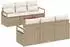 vidaXL Garten-Sofa-Set mit Kissen, 7-tlg., beige, Poly-Rattan (3347652)