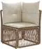 vidaXL Gartenlounge-Set 9-tlg. beige/cremeweiß Poly-Rattan (3435459)