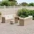 vidaXL Garten-Sofaset 11-teilig, 8-Sitzer, Poly-Rattan, beige/creme (3363406)